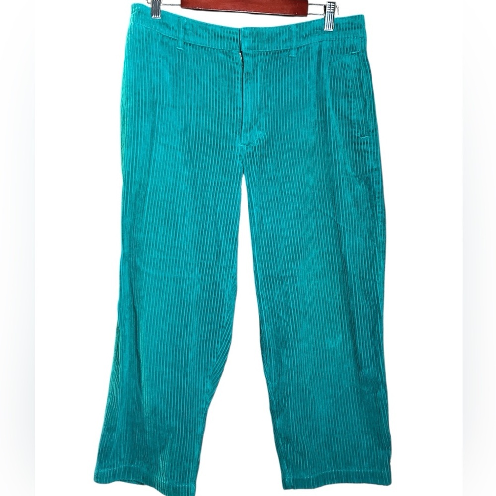 Urban Outfitters emerald green Corduroy Y2K capris Pants women’s 32